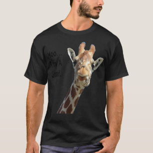 Camiseta moo giraffe cabra graciosa Regalo para amante de l