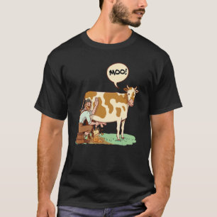 Camiseta Moo Graphic Agriculture Agriculteur Farmer Tractor