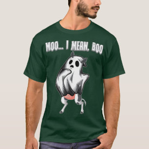 Camiseta Moo i Mean Boo Ghost Cow Halloween