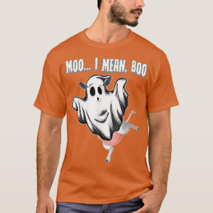 Camiseta Moo i Mean Boo Ghost Cow Halloween Disstume Camise