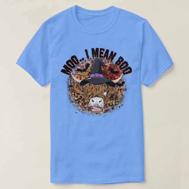 Camiseta Moo, me refiero a Boo Cow Witch Gorra País Chica H (Diseño del anverso)