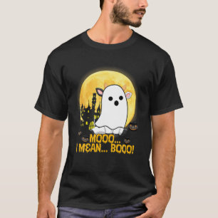Camiseta Moo, me refiero a Boo Fantasma Vaca Jack O’ Lanter