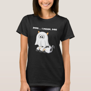 Camiseta Moo, me refiero a Boo Ghost Cow Gráfica divertida