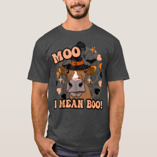 Camiseta Moo me refiero a boo lindo vaca de Halloween otoño