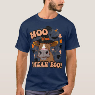 Camiseta Moo me refiero a boo lindo vaca de Halloween otoño