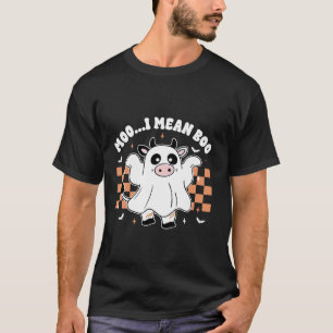 Camiseta Moo, me refiero a Boo Retro Tocante Fantasma Vaca 