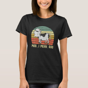 Camiseta Moo, me refiero a Boo Vintage Ghost Cow Funny Hall