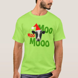 Camiseta Moo Moo Navidades de Santa Cow T-Shirt