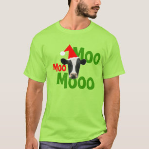 Camiseta Moo Moo Navidades de Santa Cow T-Shirt