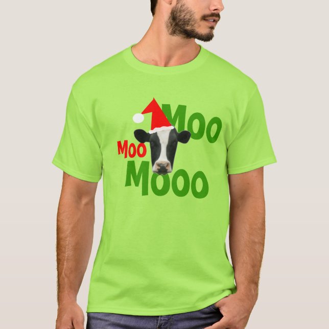 Camiseta Moo Moo Navidades de Santa Cow T-Shirt (Anverso)