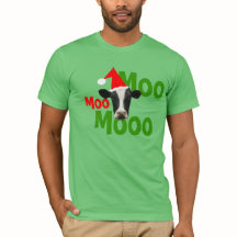 Moo Moo Navidades de Santa Cow T-Shirt