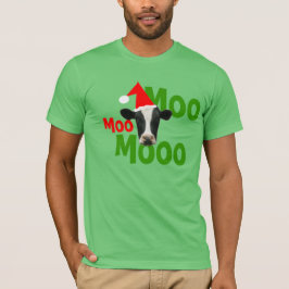 Camiseta Moo Moo Navidades de Santa Cow T-Shirt