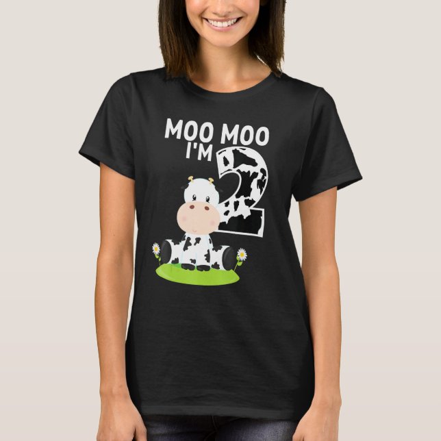 Camiseta Moo Moo Soy dos divertidos sonidos de vaca dulce d (Anverso)
