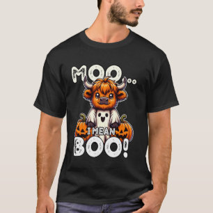 Camiseta Moo Quiero Decir Boo Vaca Divertida de las Tierras