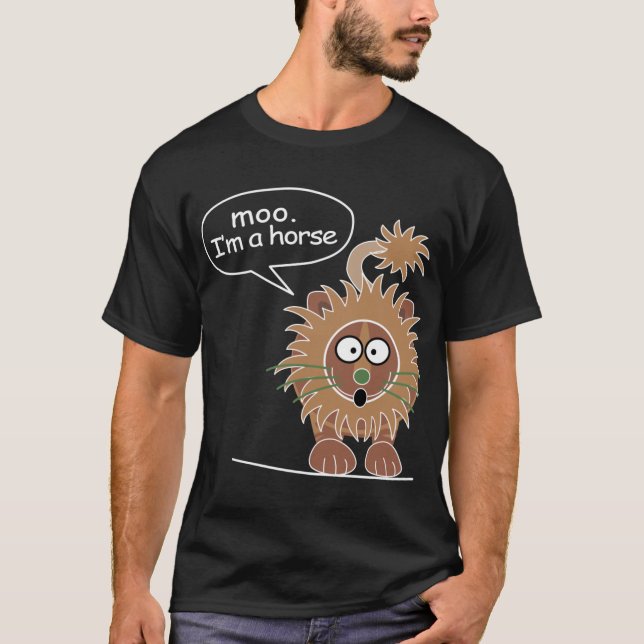 Camiseta Moo soy un caballo retro (Anverso)