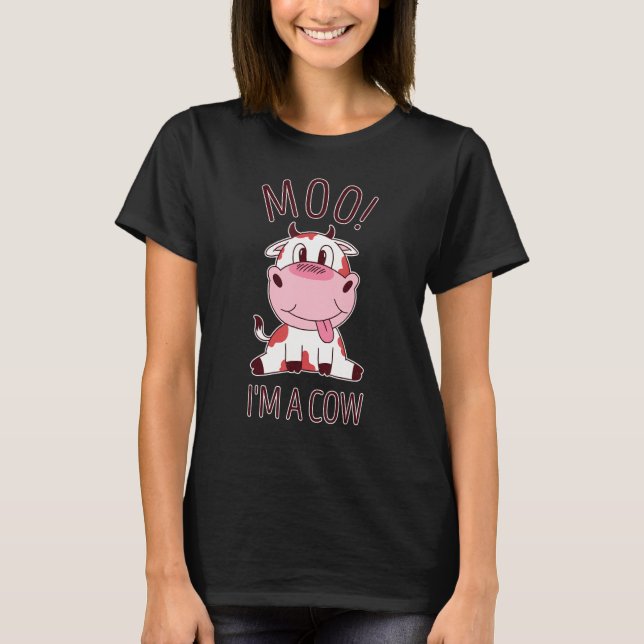 Camiseta Moo, soy un disfraz humano de vaca (Anverso)
