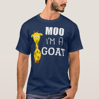 Camiseta Moo, soy una cabra graciosa Personalizado Giraffe 