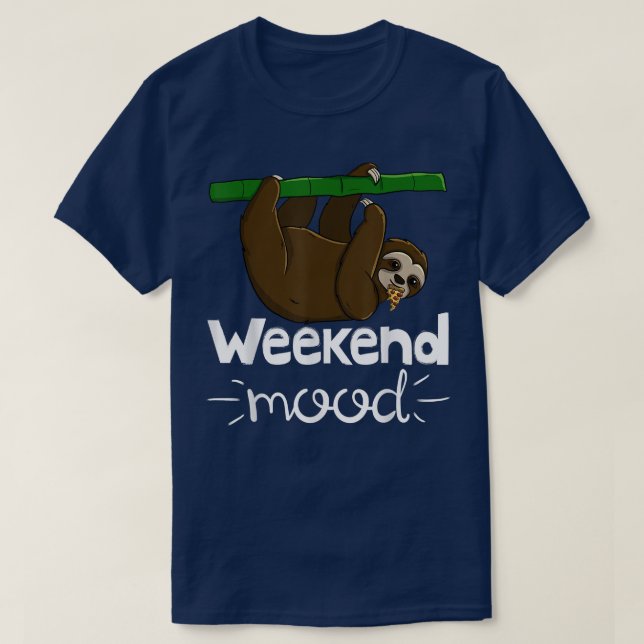 Camiseta Mood de fin de semana Graciosa Sleepy Head Lazy Sl (Diseño del anverso)