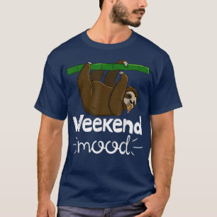 Camiseta Mood de fin de semana Graciosa Sleepy Head Lazy Sl