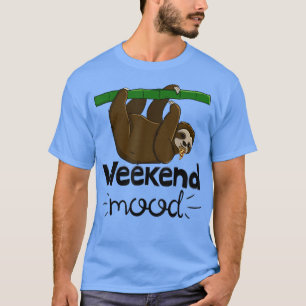 Camiseta Mood de fin de semana Graciosa Sleepy Head Lazy Sl