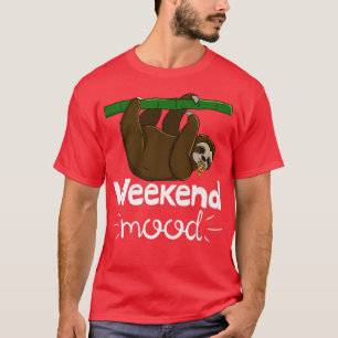 Camiseta Mood de fin de semana Graciosa Sleepy Head Lazy Sl