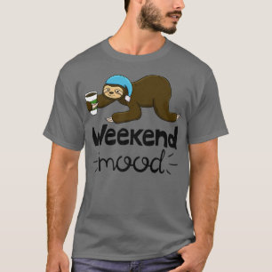 Camiseta Mood de fin de semana Graciosa Sleepy Head Lazy Sl