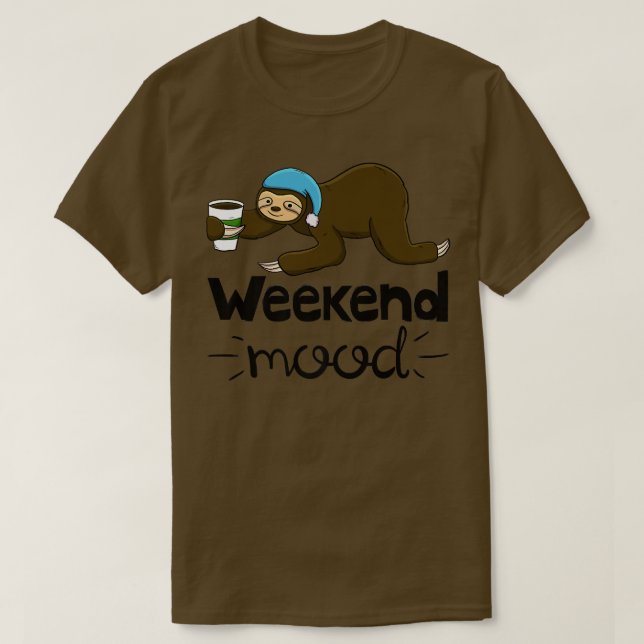 Camiseta Mood de fin de semana Graciosa Sleepy Head Lazy Sl (Diseño del anverso)