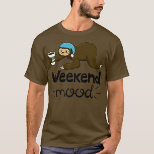Camiseta Mood de fin de semana Graciosa Sleepy Head Lazy Sl