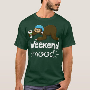 Camiseta Mood de fin de semana Graciosa Sleepy Head Lazy Sl
