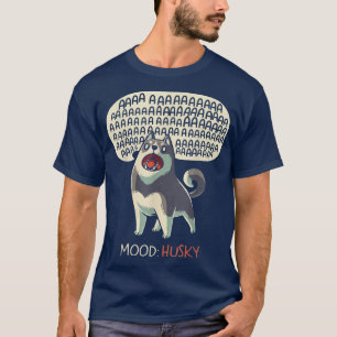 Camiseta Mood Husky Gracioso Perro Cute Siberian Husky Howl