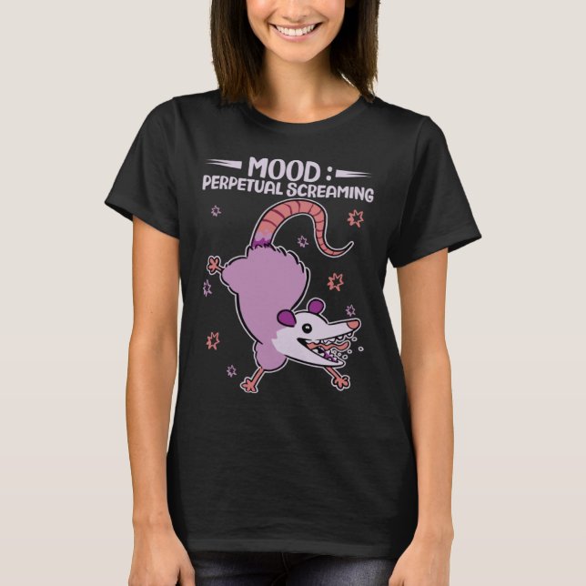 Camiseta Mood Perpetual Screaming  Possums Quotes Possum (Anverso)
