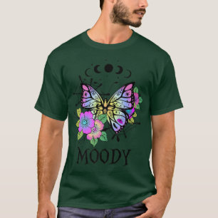 Camiseta Moody Beautiful Butterfly Flower Flower Magical Ha