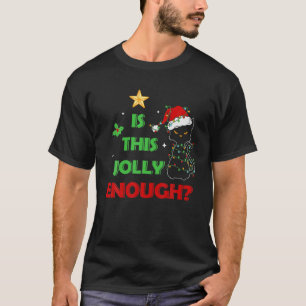 Camiseta Moody Cat Christmas Lights Is This Jolly Enough? C