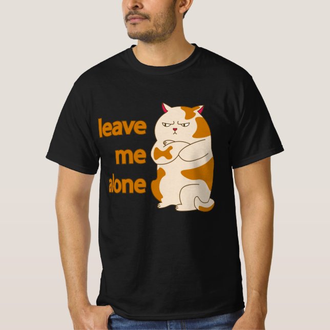Camiseta Moody fat cat leave me alone T-Shirt (Anverso)
