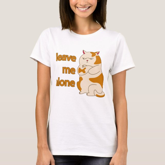 Camiseta Moody fat cat leave me alone T-Shirt (Anverso)