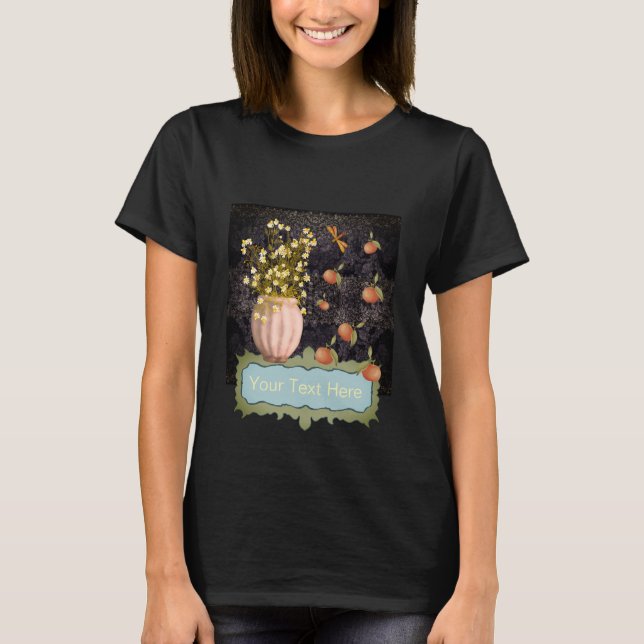 Camiseta Moody Floral decorativa (Anverso)