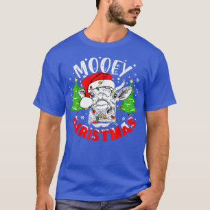 Camiseta Mooey Navidades Fun Heifer Santa Xmas Light Cow Fa