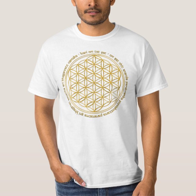Camiseta Moola Mantra, flor de la vida/ (Anverso)