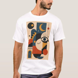 Camiseta Moon and Eye – Geometric Art T-Shirt