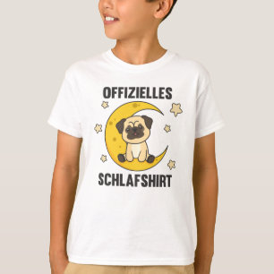 Camiseta Moon Animal Pug Official Sleep Shirt Dogs Stars