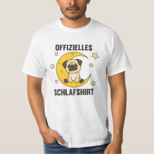 Camiseta Moon Animal Pug Official Sleep Shirt Dogs Stars