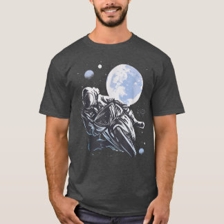 Camiseta Moon Astronaut Motorrad Biker 1077