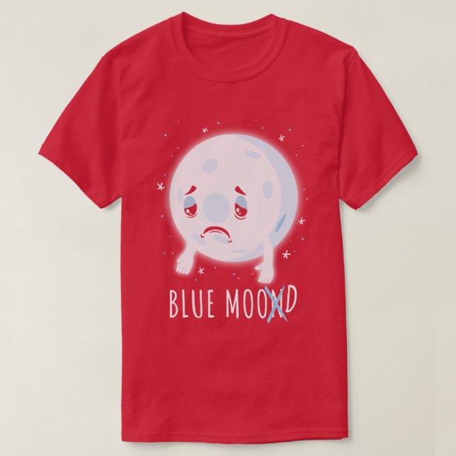 Camiseta Moon azul (Diseño del anverso)