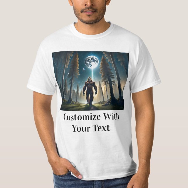 Camiseta Moon Bigfoot Night Woods (Anverso)