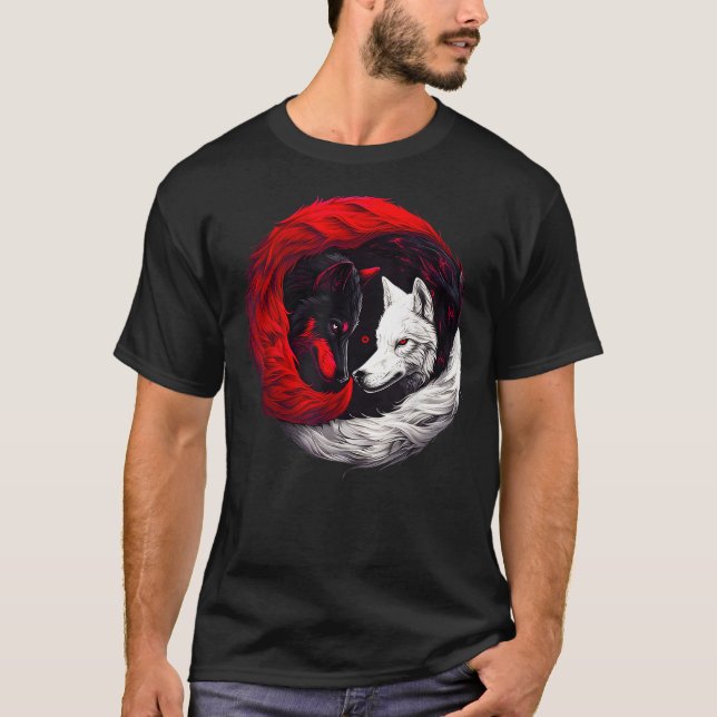 Camiseta Moon Crimson Red White Wolf (Anverso)