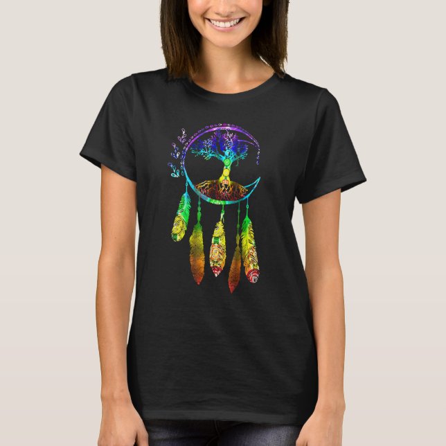 Camiseta Moon Dream Catcher Featherstree De La Vida (Anverso)