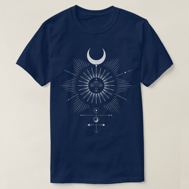 Camiseta Moon espiritual mística Wiccan Witch Gótico Pagan  (Diseño del anverso)