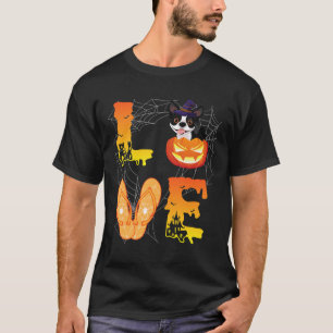 Camiseta Moon Flip Flop Spimpkin Amor Boston Terrier