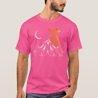 Camiseta Moon Forest Animal Fox Lover Nature Wildlife Fox