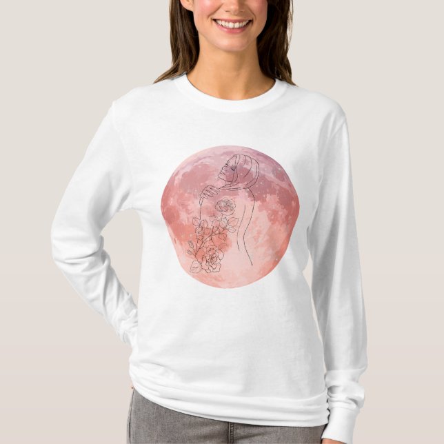 Camiseta Moon Goddess Celestial Art – Soft Feminine Energy (Anverso)